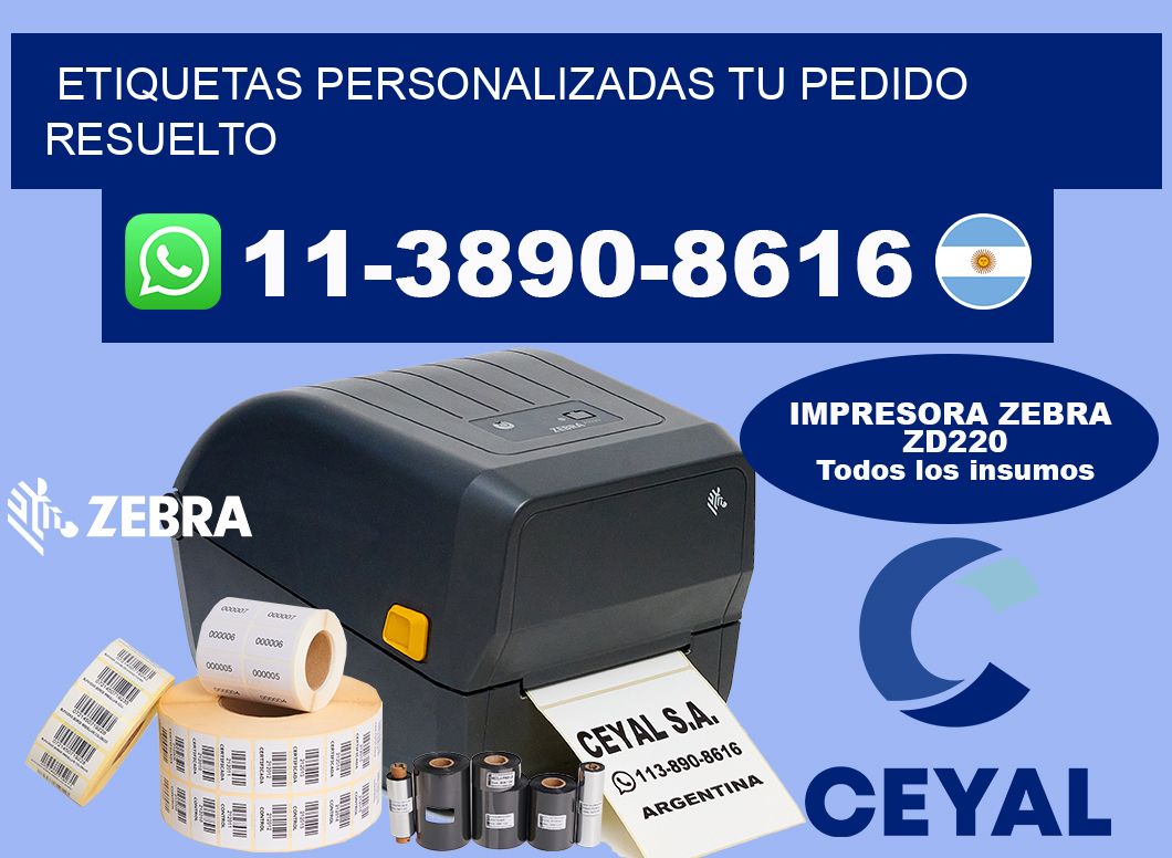 etiquetas personalizadas Tu pedido resuelto