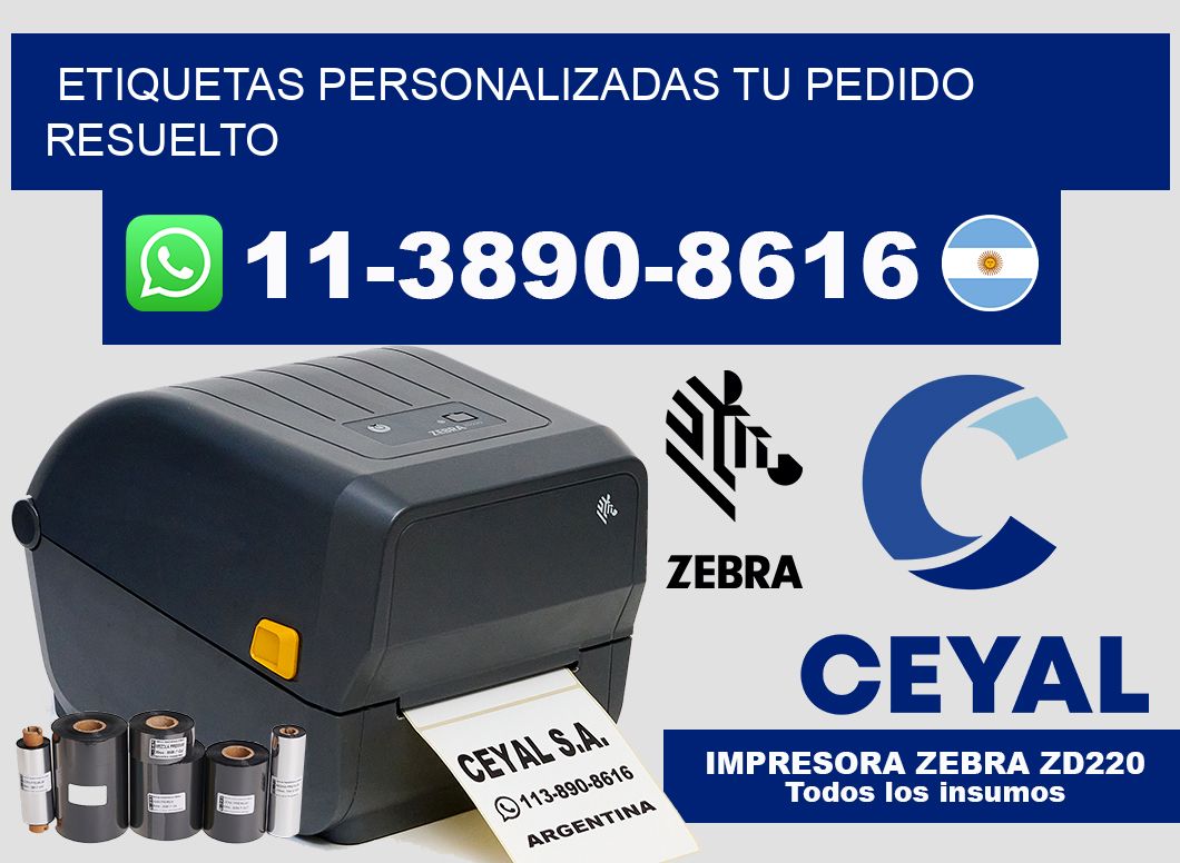 etiquetas personalizadas Tu pedido resuelto