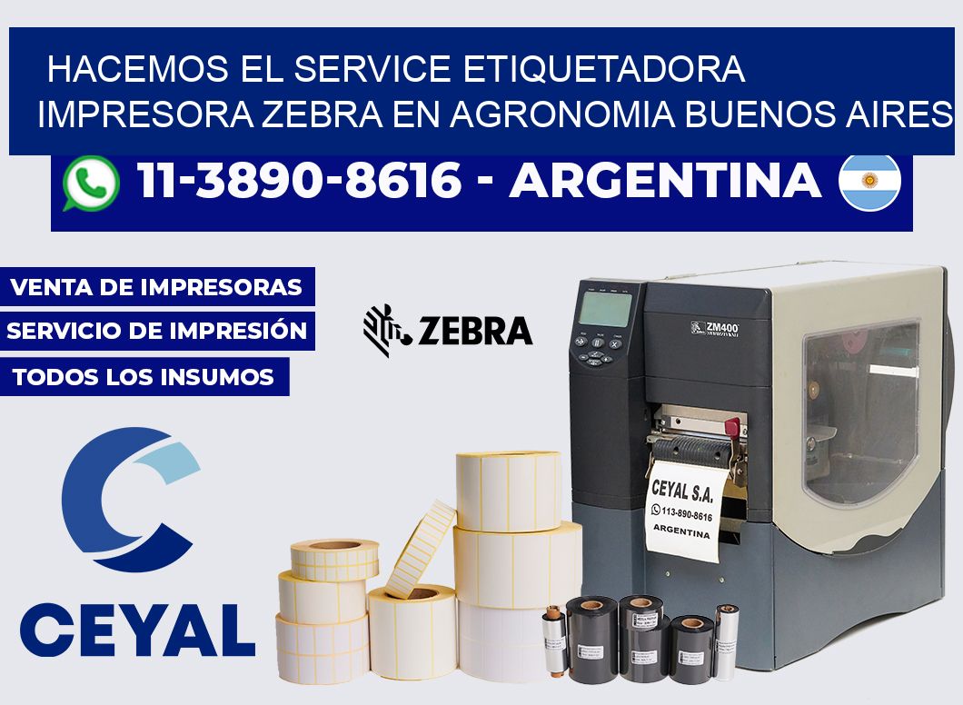 hacemos el service etiquetadora impresora Zebra en Agronomia Buenos Aires