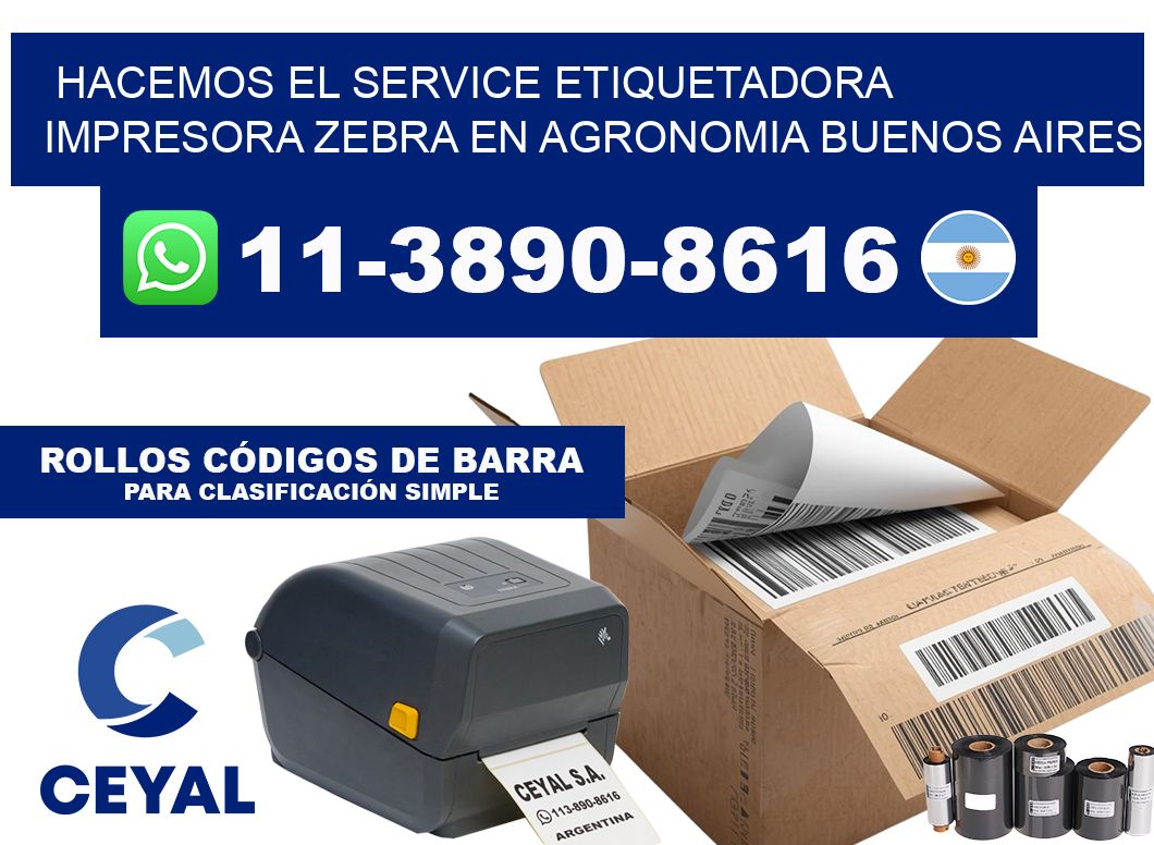 hacemos el service etiquetadora impresora Zebra en Agronomia Buenos Aires