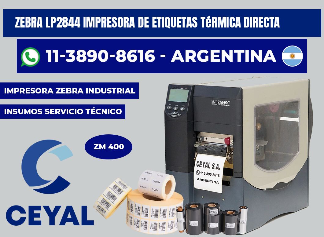 zebra LP2844 impresora de etiquetas térmica directa