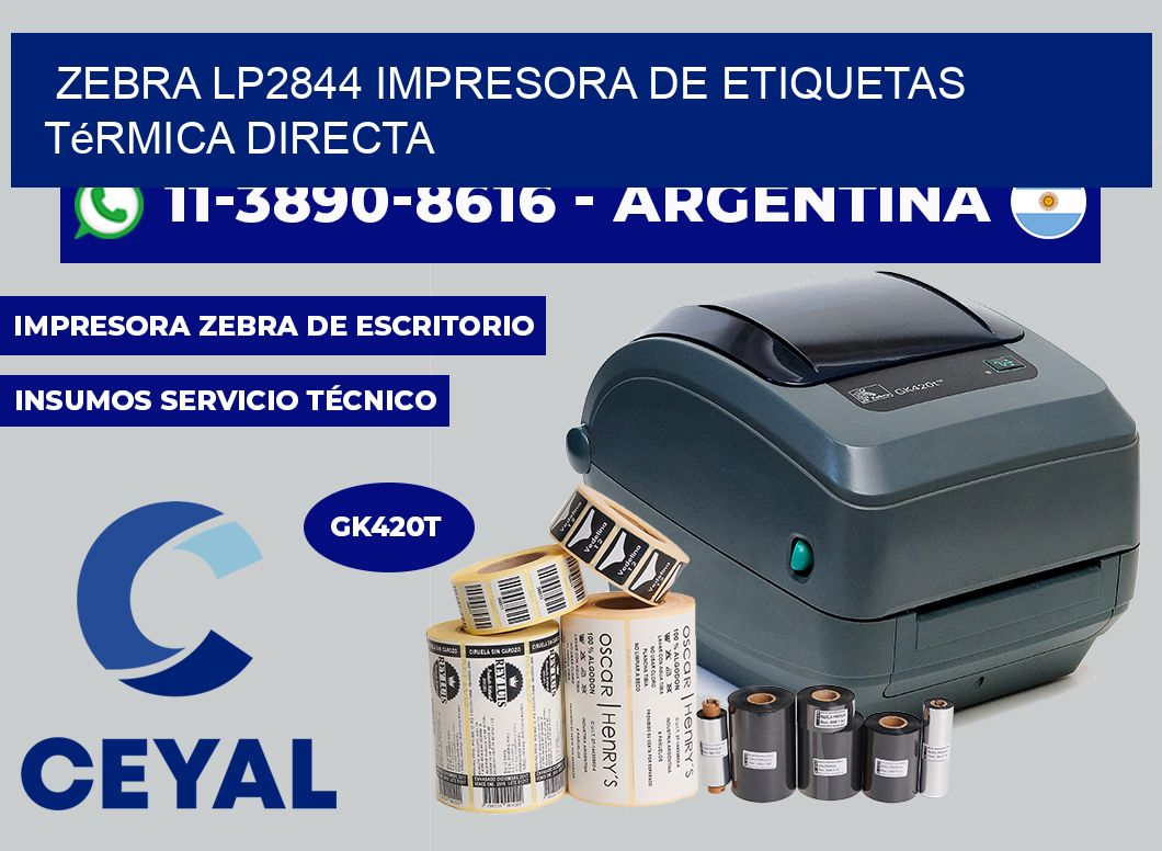 zebra LP2844 impresora de etiquetas térmica directa