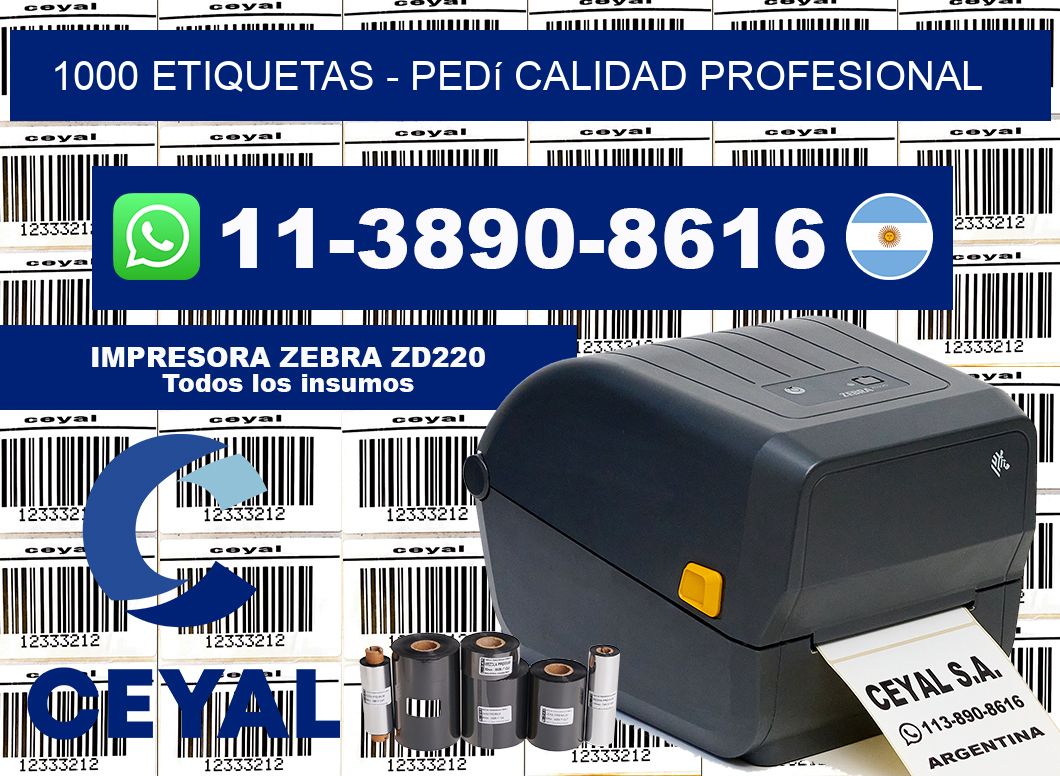 1000 ETIQUETAS - Pedí calidad profesional