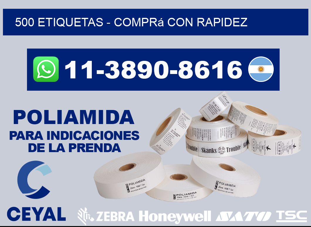 500 ETIQUETAS - Comprá con rapidez