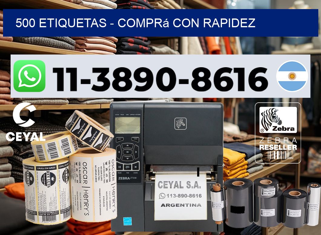 500 ETIQUETAS - Comprá con rapidez