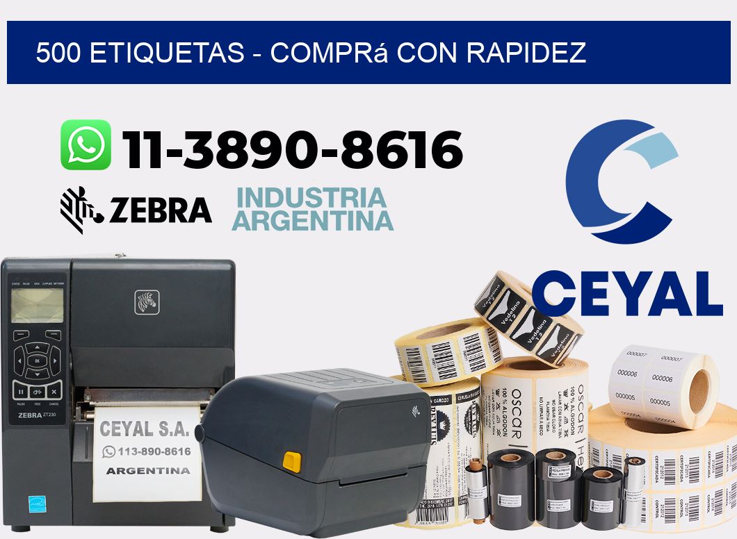 500 ETIQUETAS - Comprá con rapidez