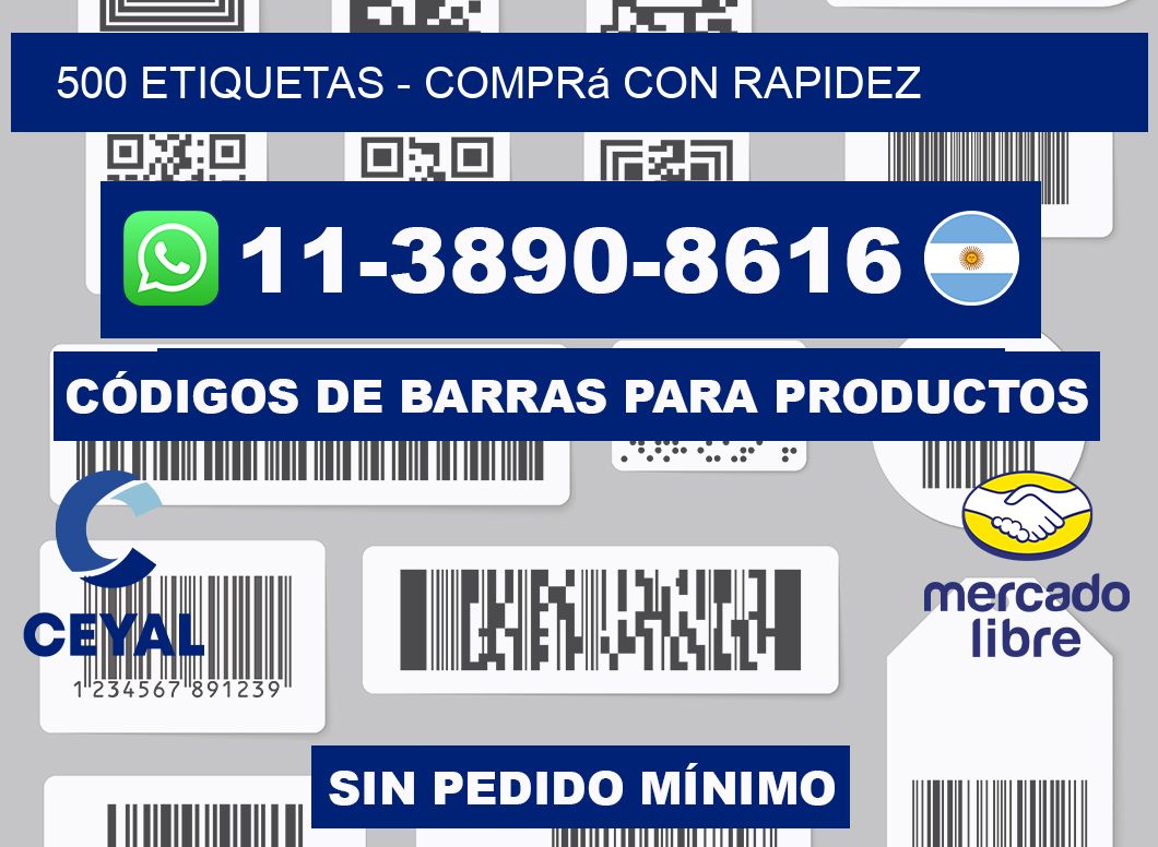 500 ETIQUETAS - Comprá con rapidez