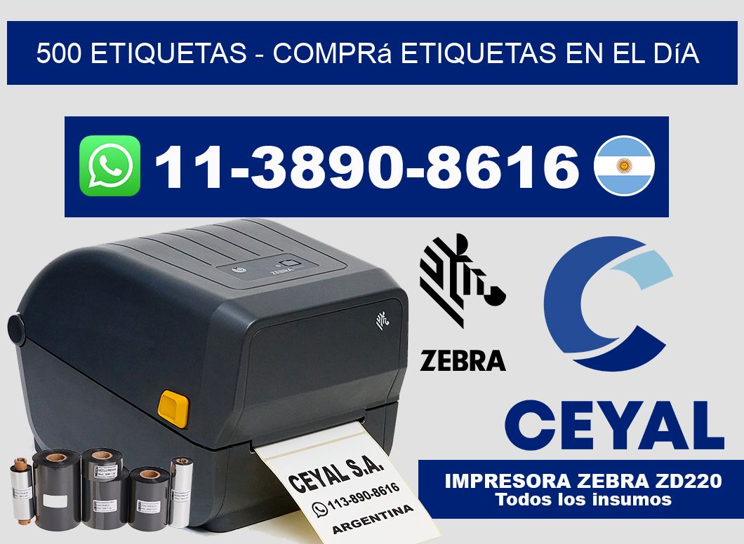 500 ETIQUETAS – Comprá etiquetas en el día