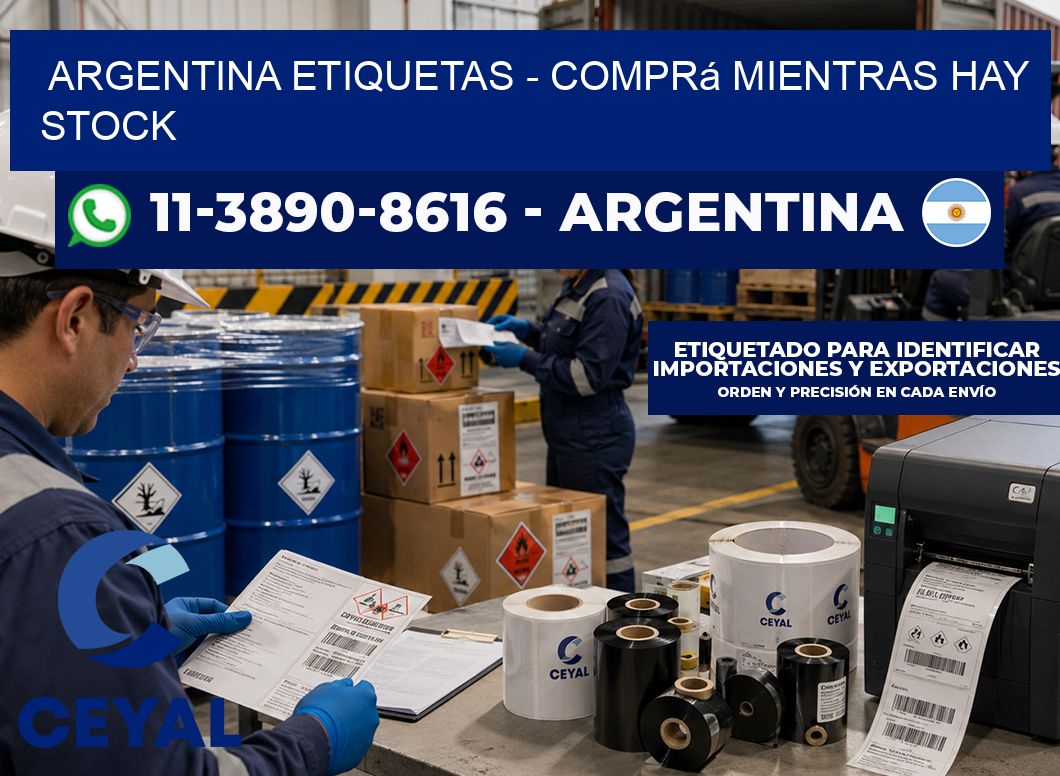 ARGENTINA ETIQUETAS - Comprá mientras hay stock