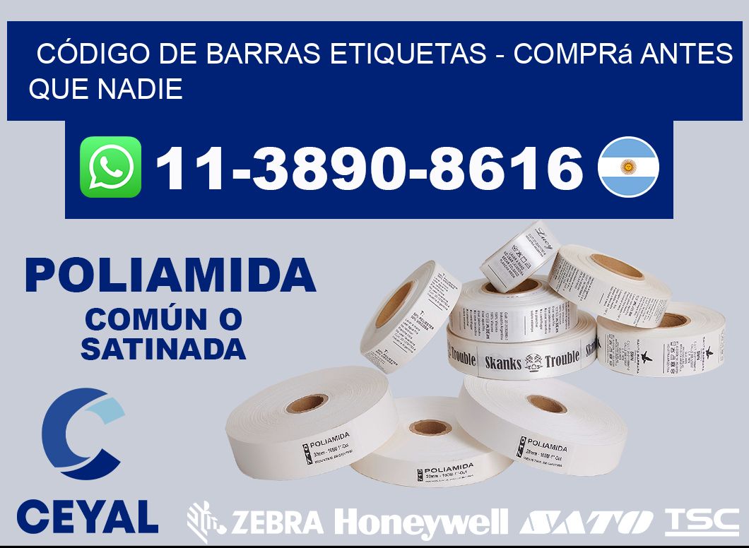 CÓDIGO DE BARRAS ETIQUETAS - Comprá antes que nadie