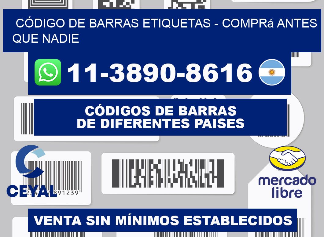 CÓDIGO DE BARRAS ETIQUETAS - Comprá antes que nadie