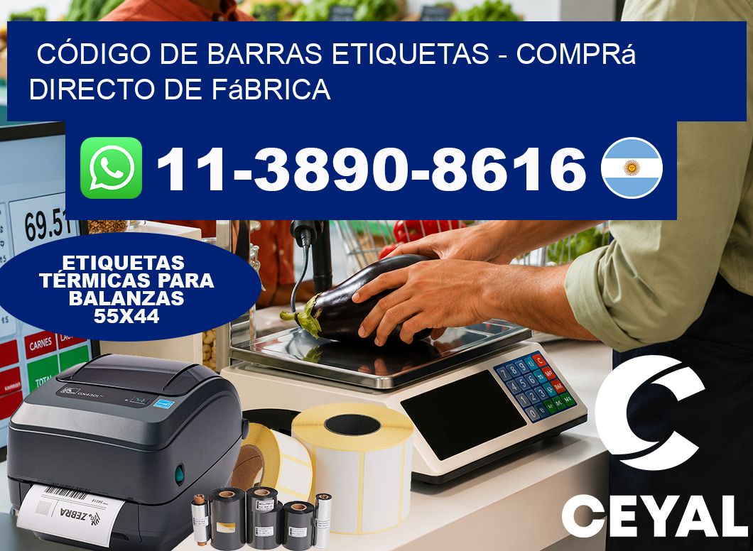 CÓDIGO DE BARRAS ETIQUETAS – Comprá directo de fábrica