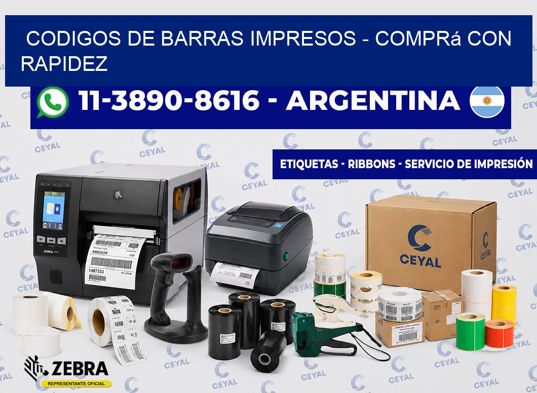 CODIGOS DE BARRAS IMPRESOS - Comprá con rapidez