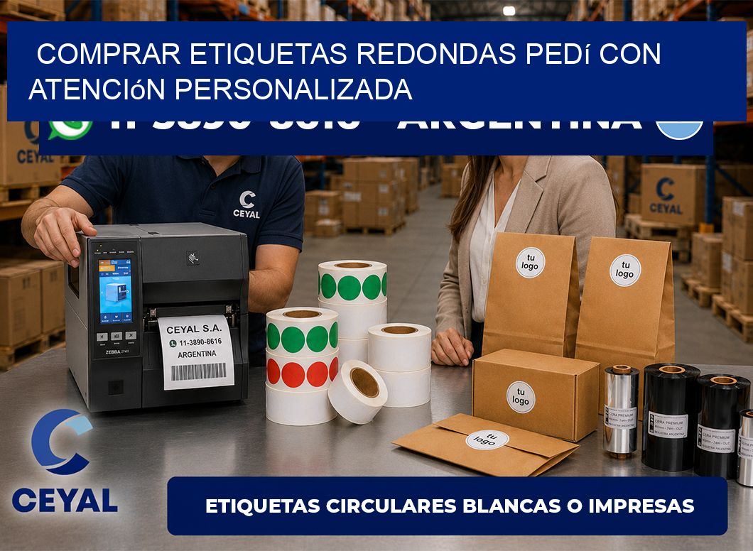 COMPRAR ETIQUETAS REDONDAS Pedí con atención personalizada