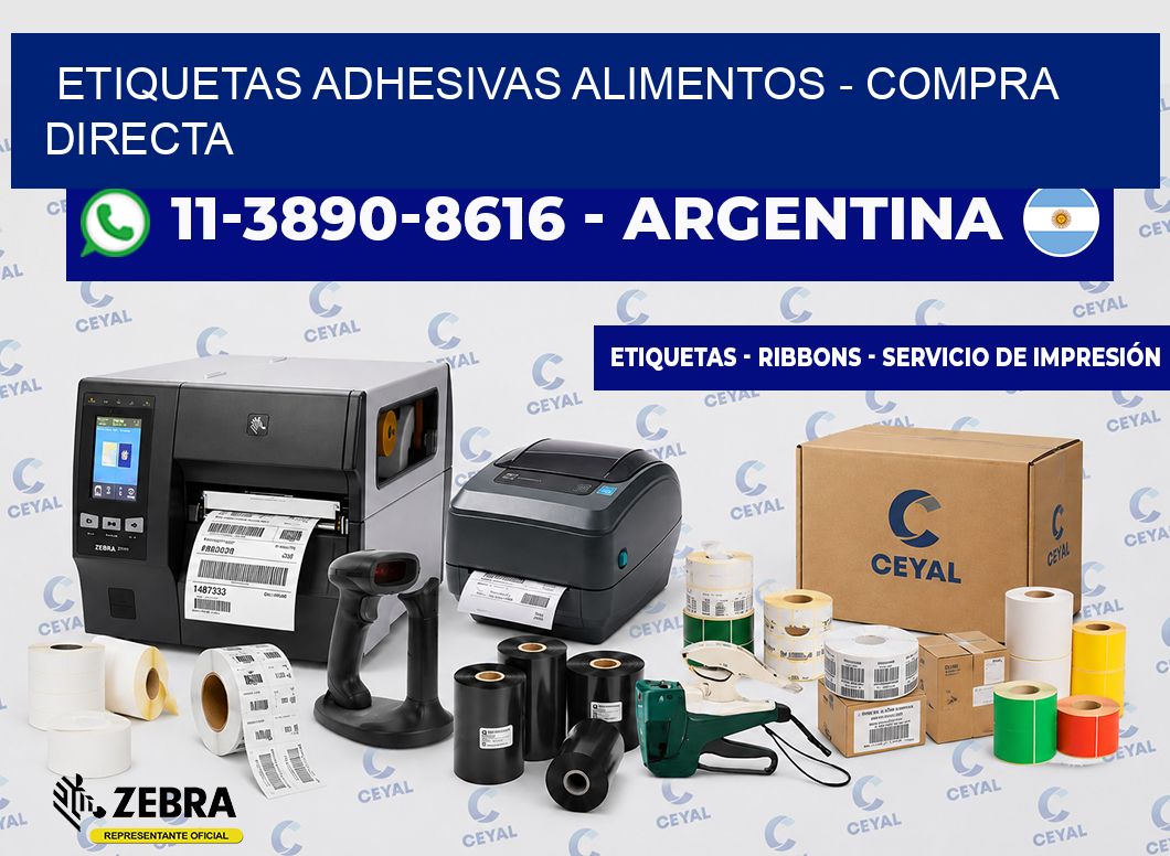 ETIQUETAS ADHESIVAS ALIMENTOS - Compra directa
