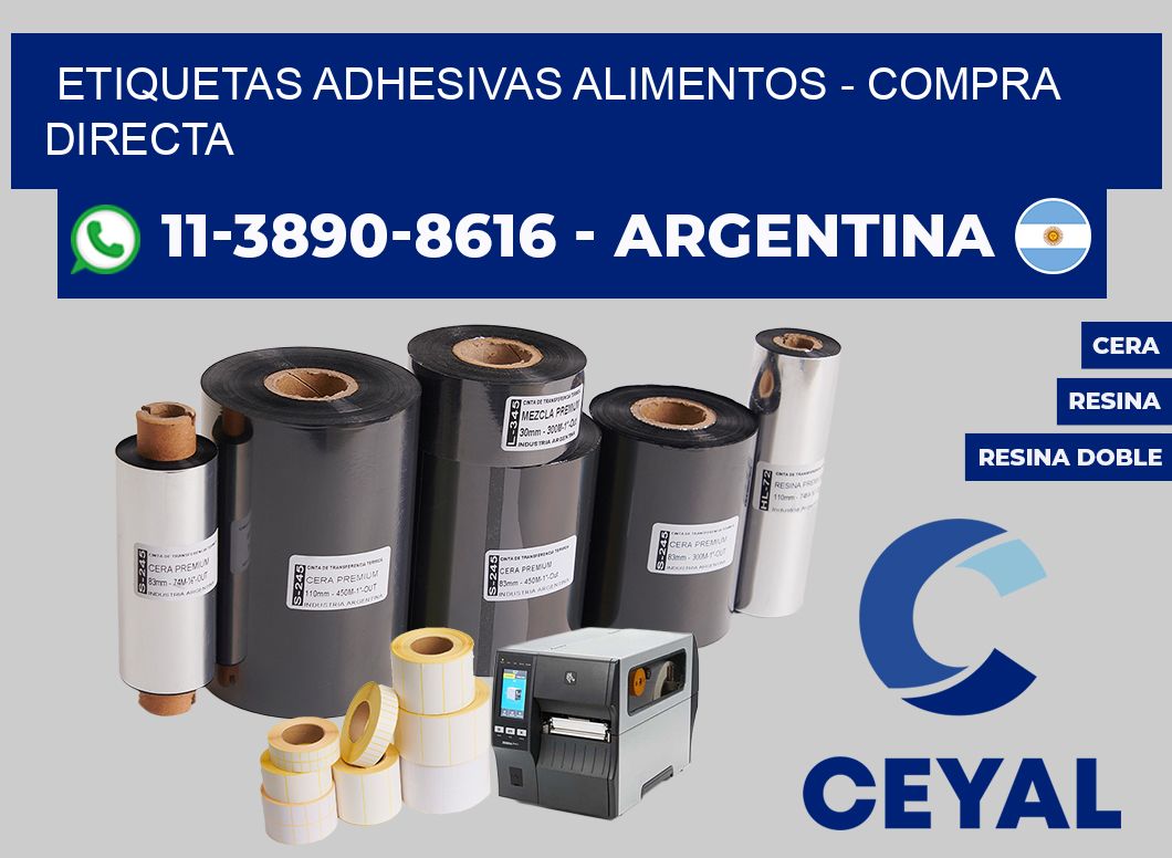 ETIQUETAS ADHESIVAS ALIMENTOS - Compra directa