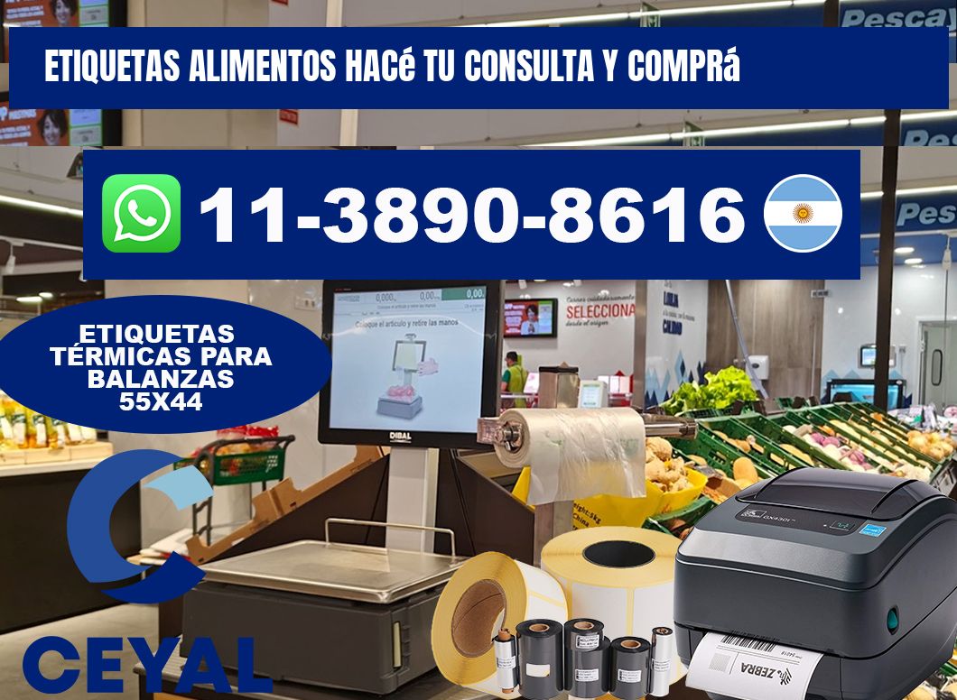 ETIQUETAS ALIMENTOS Hacé tu consulta y comprá