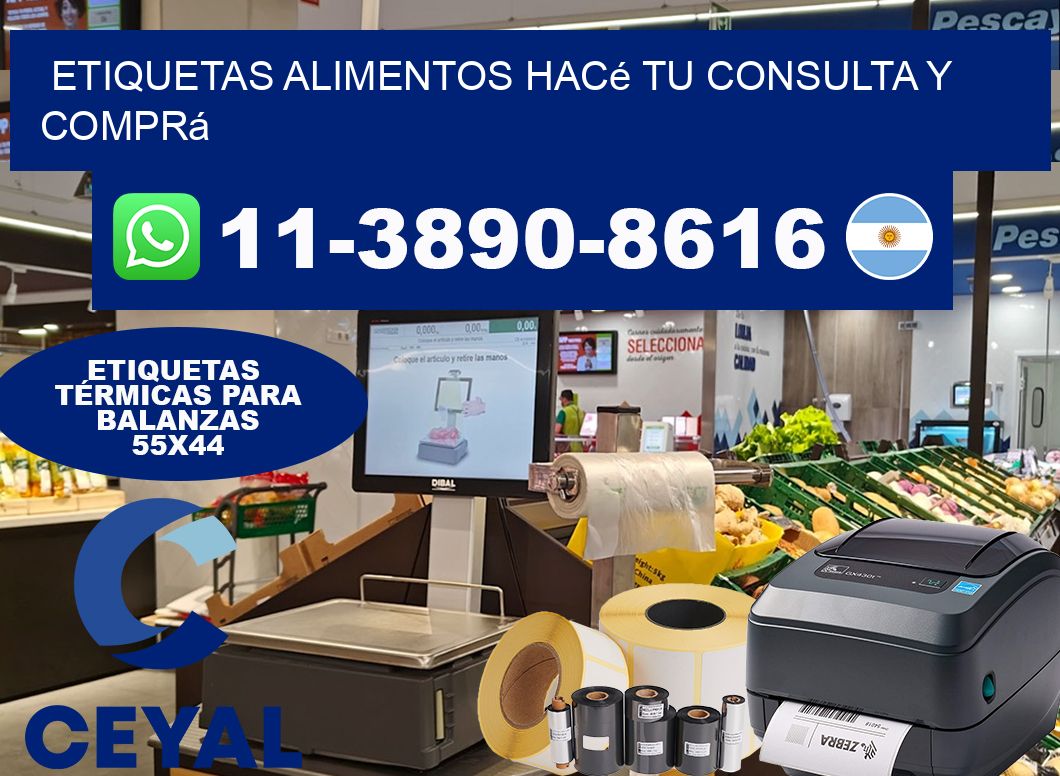 ETIQUETAS ALIMENTOS Hacé tu consulta y comprá