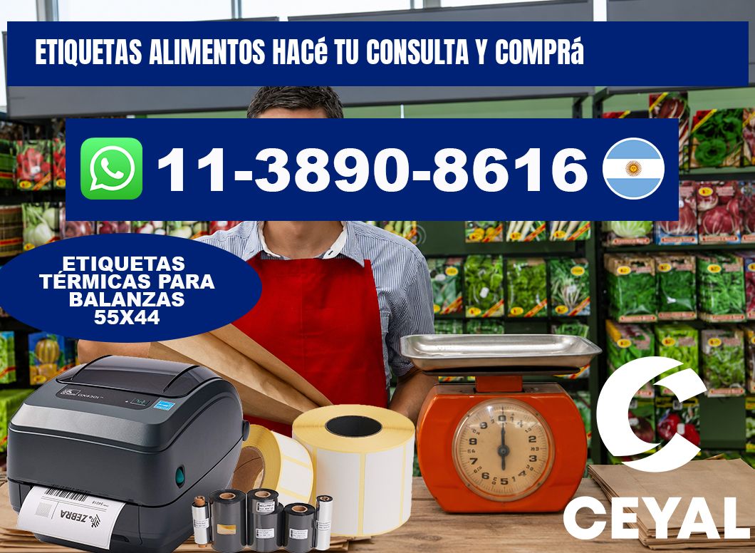 ETIQUETAS ALIMENTOS Hacé tu consulta y comprá