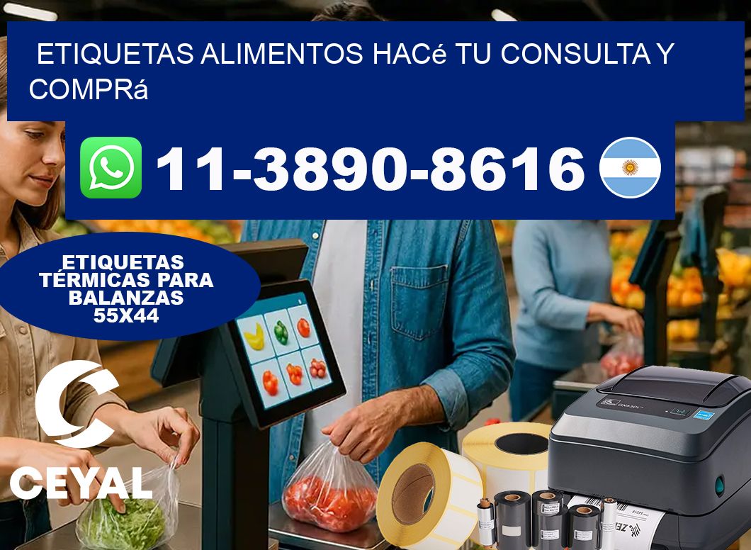 ETIQUETAS ALIMENTOS Hacé tu consulta y comprá