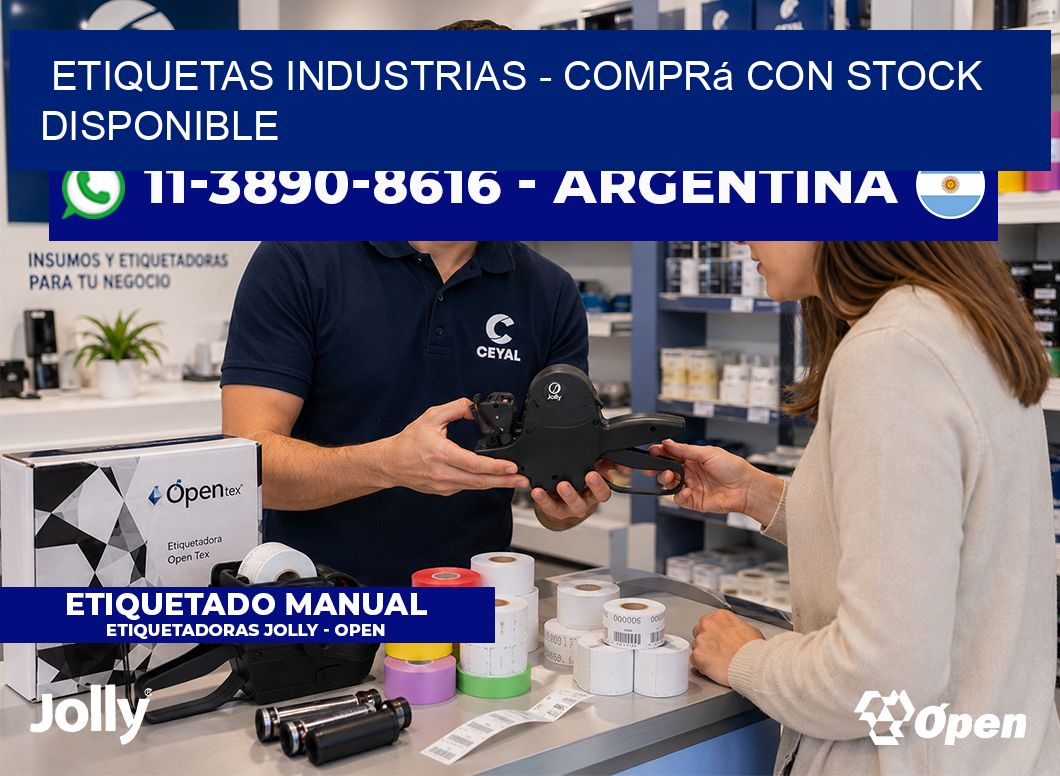 ETIQUETAS INDUSTRIAS - Comprá con stock disponible
