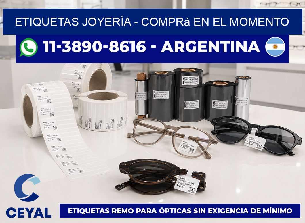 ETIQUETAS JOYERÍA - Comprá en el momento