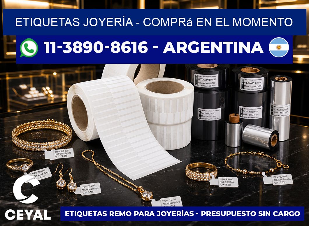 ETIQUETAS JOYERÍA - Comprá en el momento