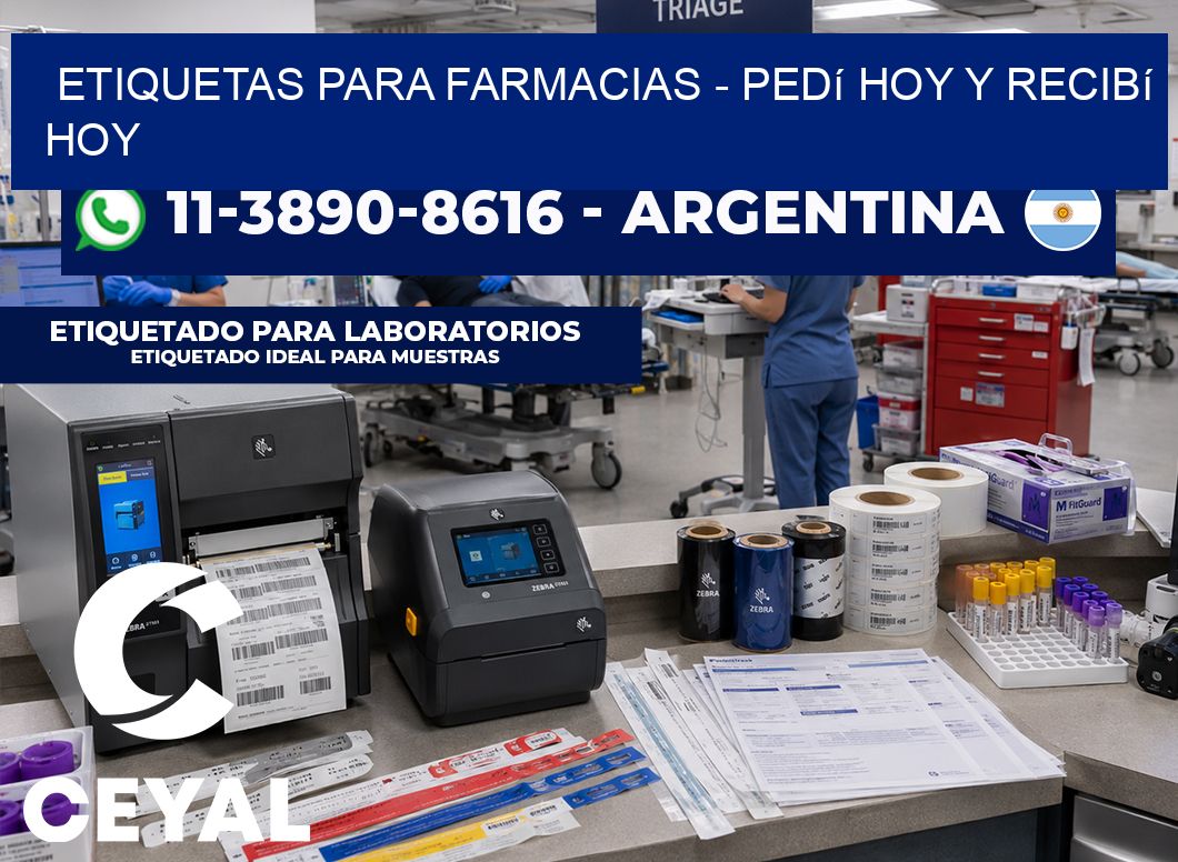 ETIQUETAS PARA FARMACIAS - Pedí hoy y recibí hoy