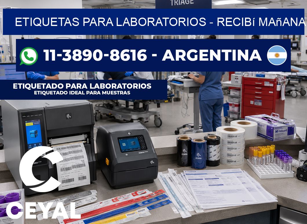 ETIQUETAS PARA LABORATORIOS - recibí mañana