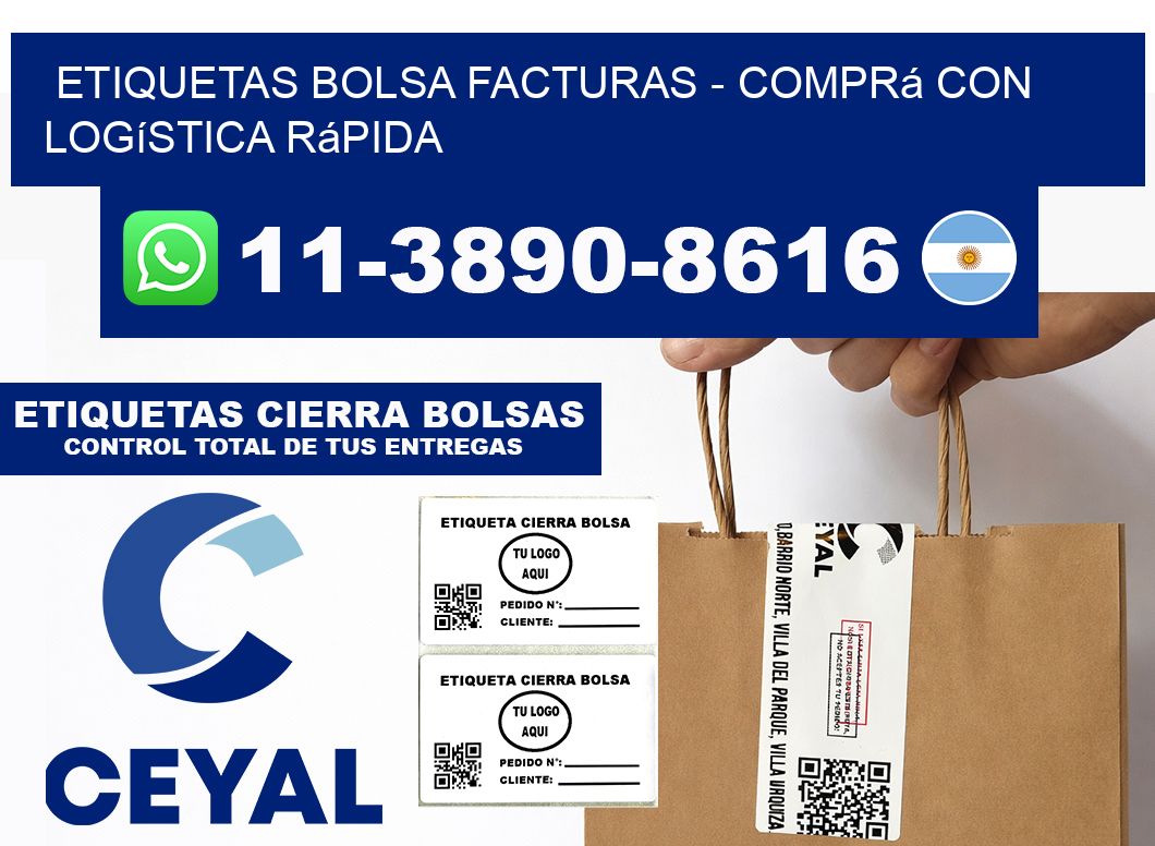 Etiquetas Bolsa facturas - Comprá con logística rápida