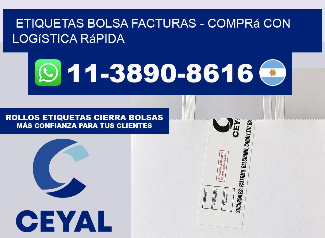 Etiquetas Bolsa facturas - Comprá con logística rápida