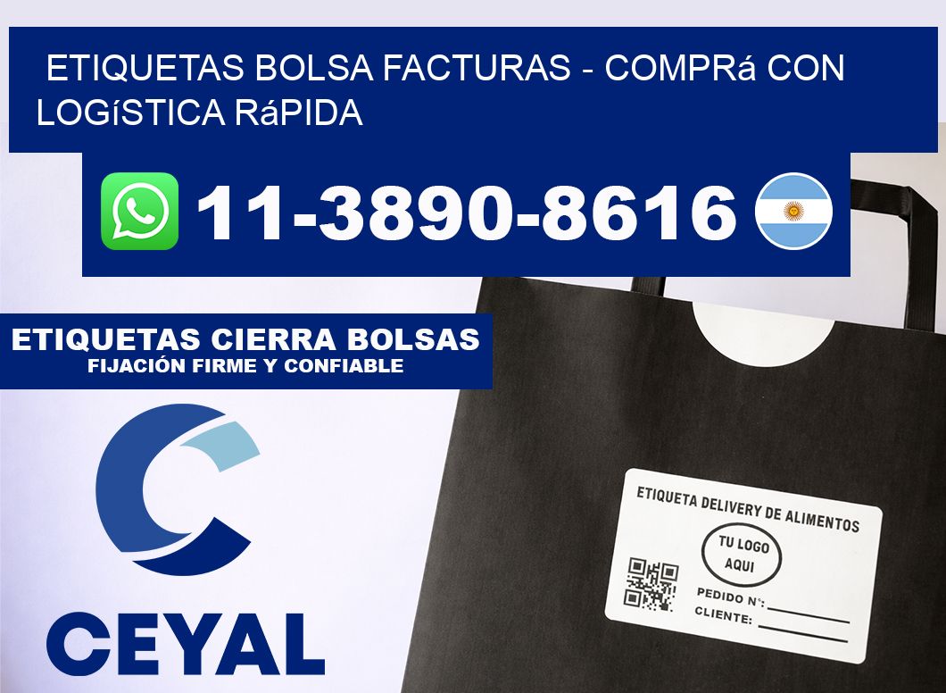 Etiquetas Bolsa facturas - Comprá con logística rápida
