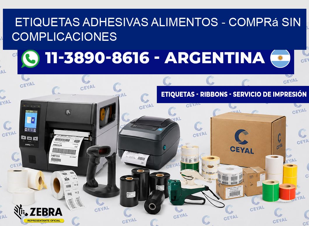 ETIQUETAS ADHESIVAS ALIMENTOS - Comprá sin complicaciones