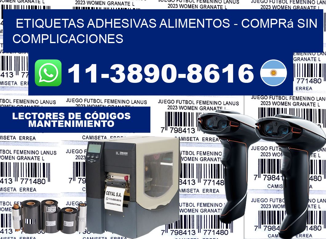 ETIQUETAS ADHESIVAS ALIMENTOS - Comprá sin complicaciones