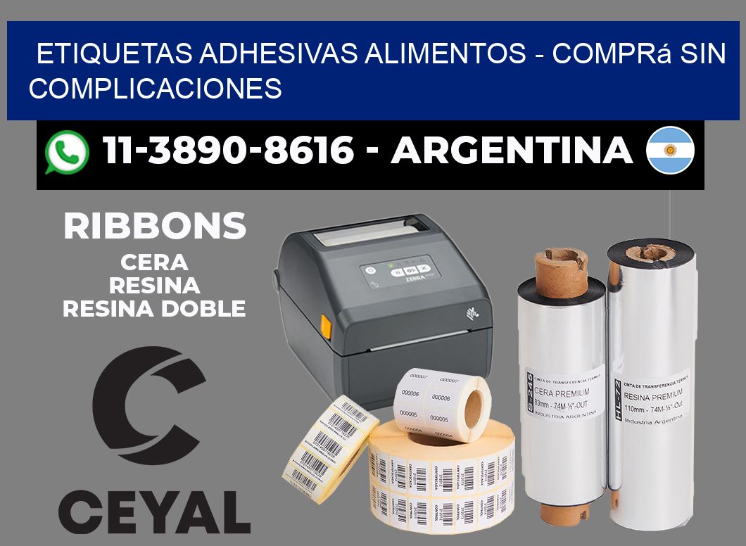 ETIQUETAS ADHESIVAS ALIMENTOS - Comprá sin complicaciones