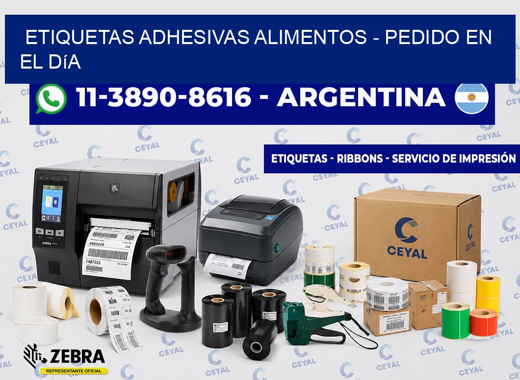ETIQUETAS ADHESIVAS ALIMENTOS - Pedido en el día
