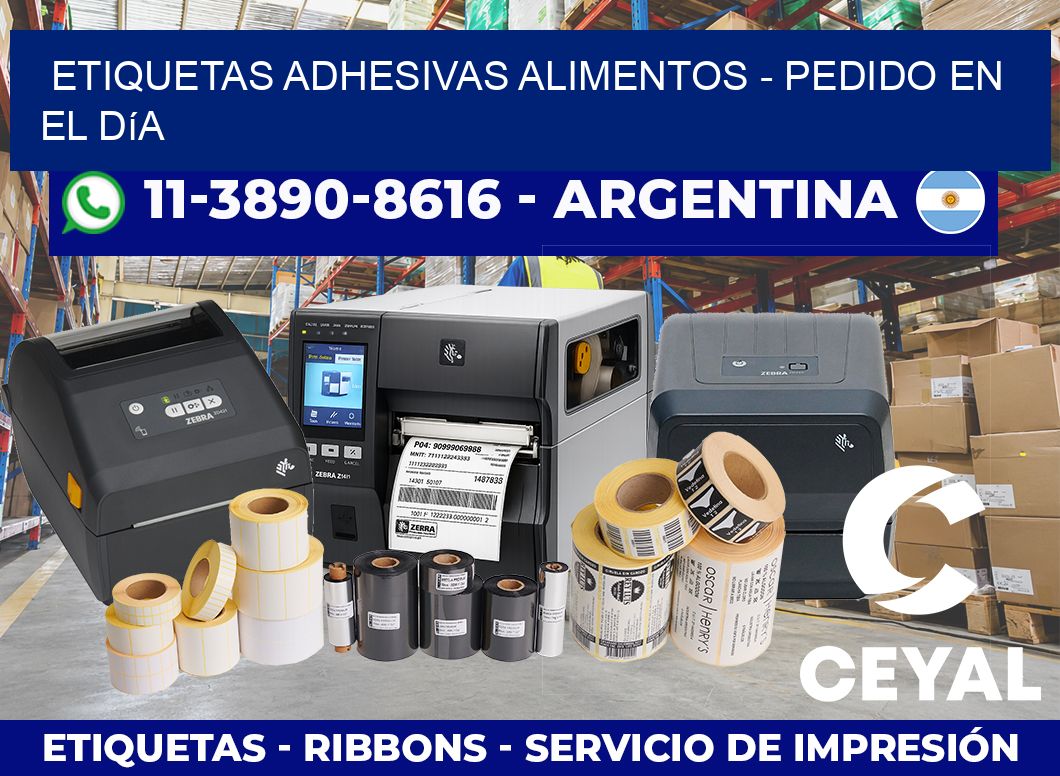 ETIQUETAS ADHESIVAS ALIMENTOS – Pedido en el día