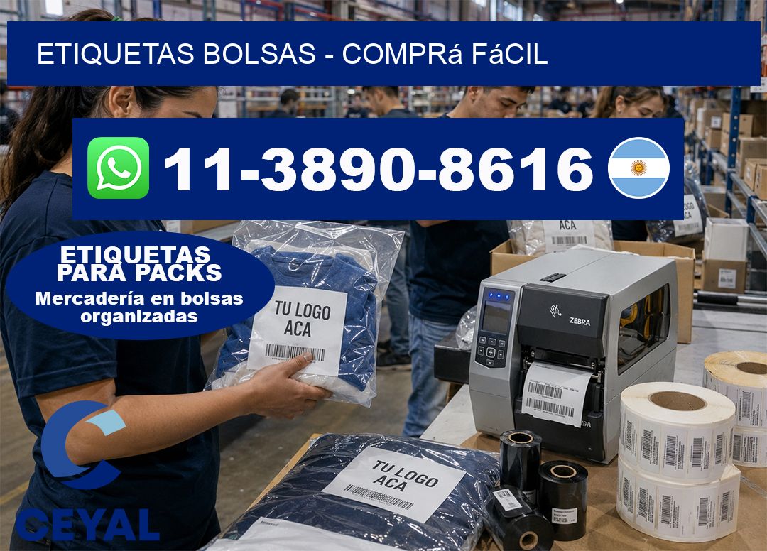 ETIQUETAS BOLSAS - Comprá fácil