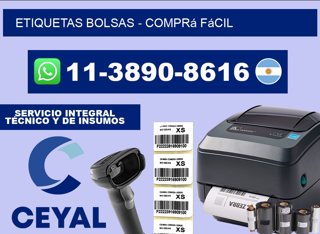 ETIQUETAS BOLSAS - Comprá fácil