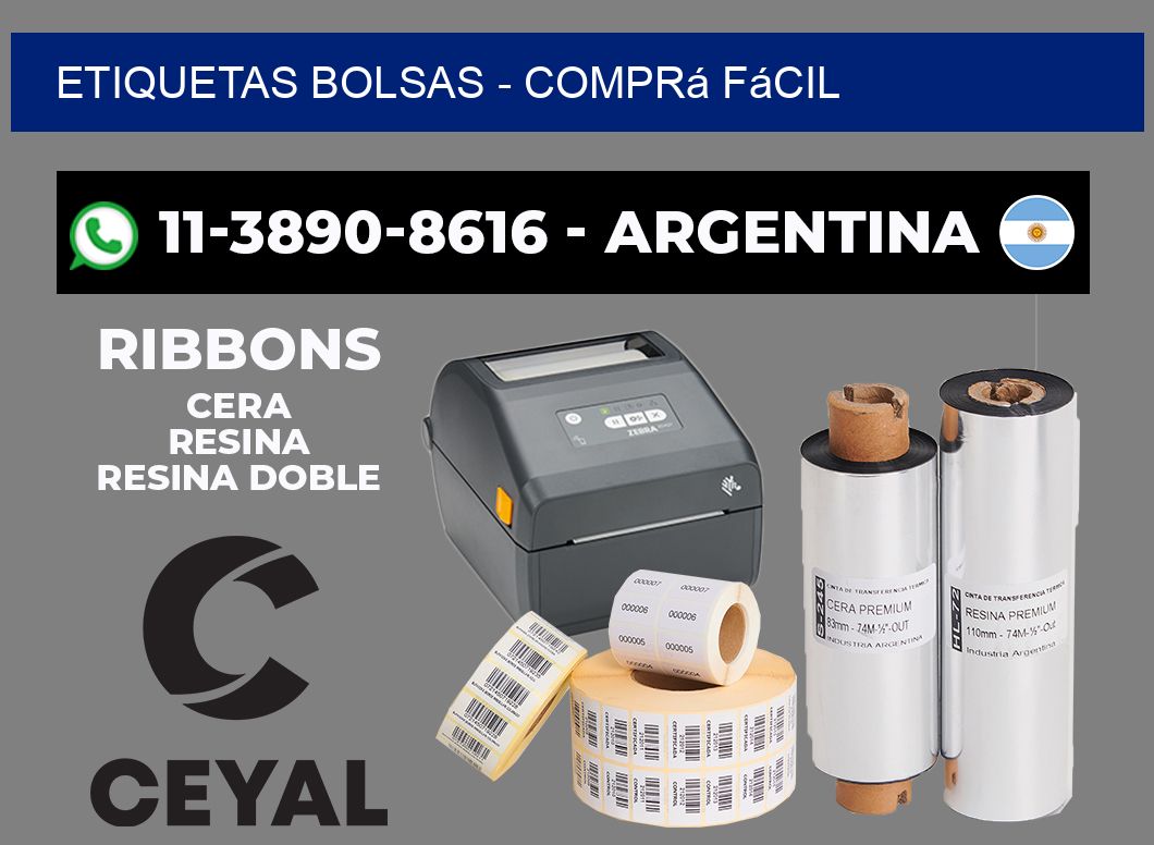 ETIQUETAS BOLSAS - Comprá fácil