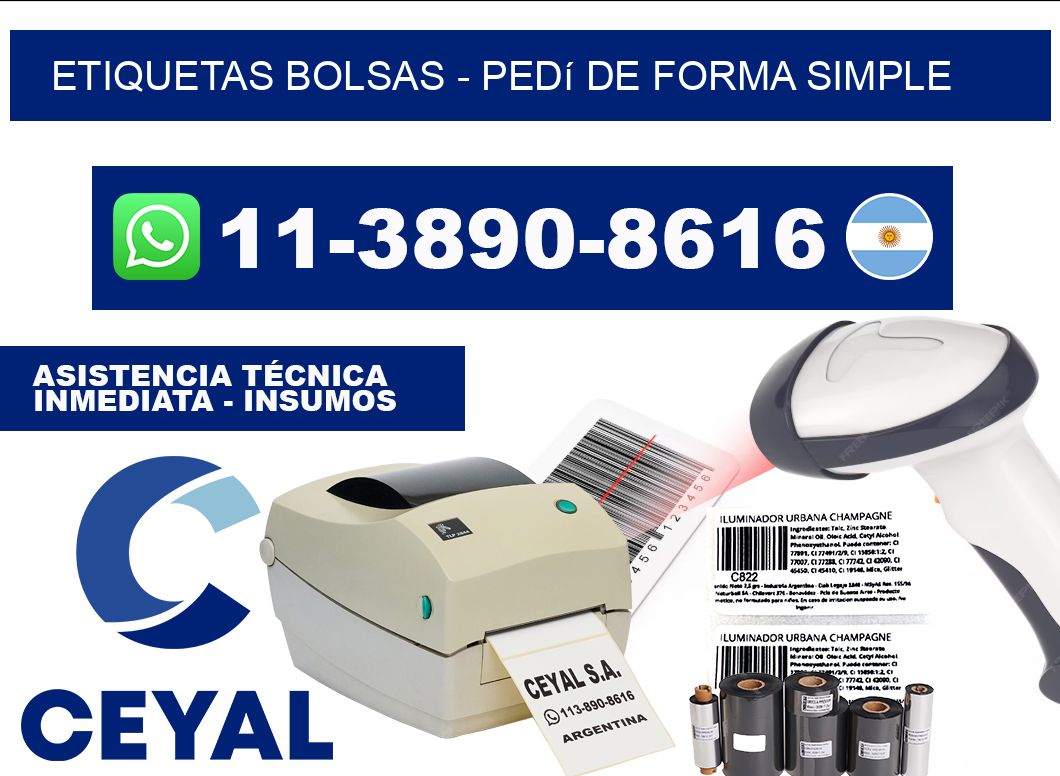 ETIQUETAS BOLSAS - Pedí de forma simple