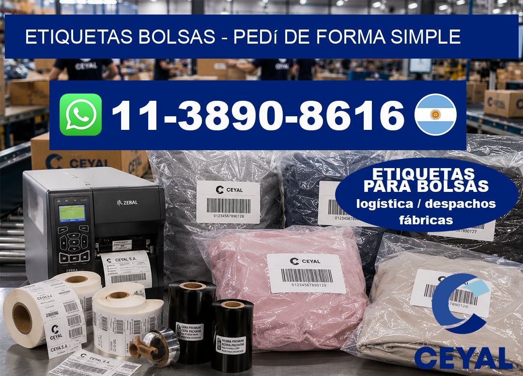 ETIQUETAS BOLSAS – Pedí de forma simple