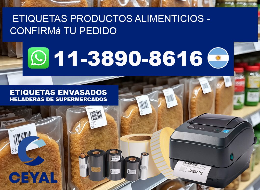 ETIQUETAS PRODUCTOS ALIMENTICIOS – Confirmá tu pedido