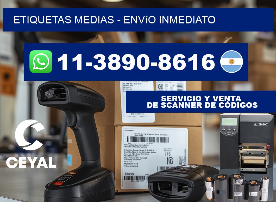 Etiquetas Medias - Envío inmediato