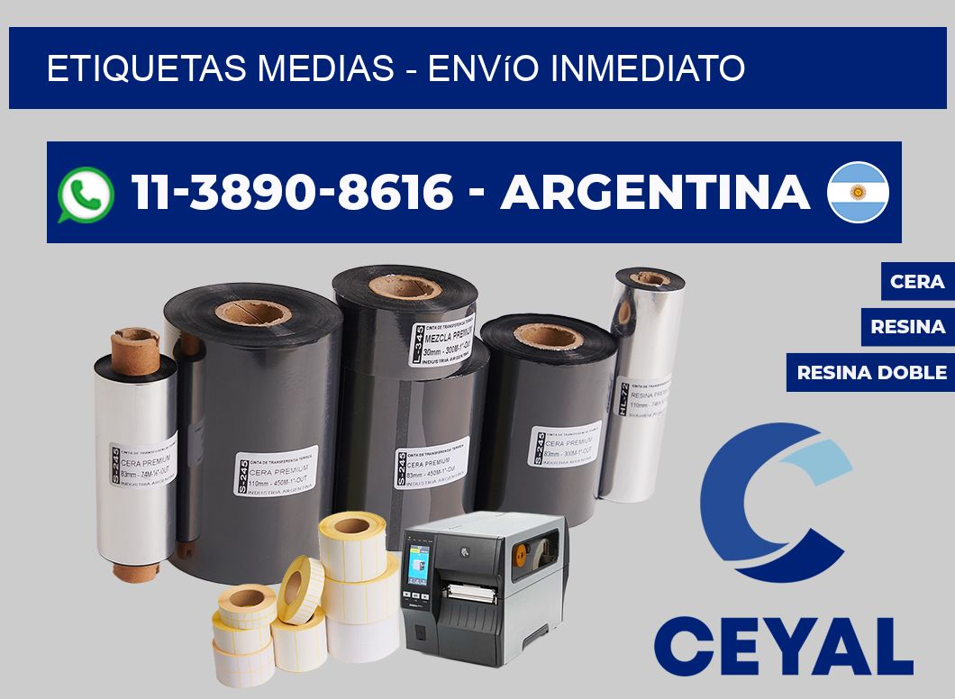 Etiquetas Medias - Envío inmediato