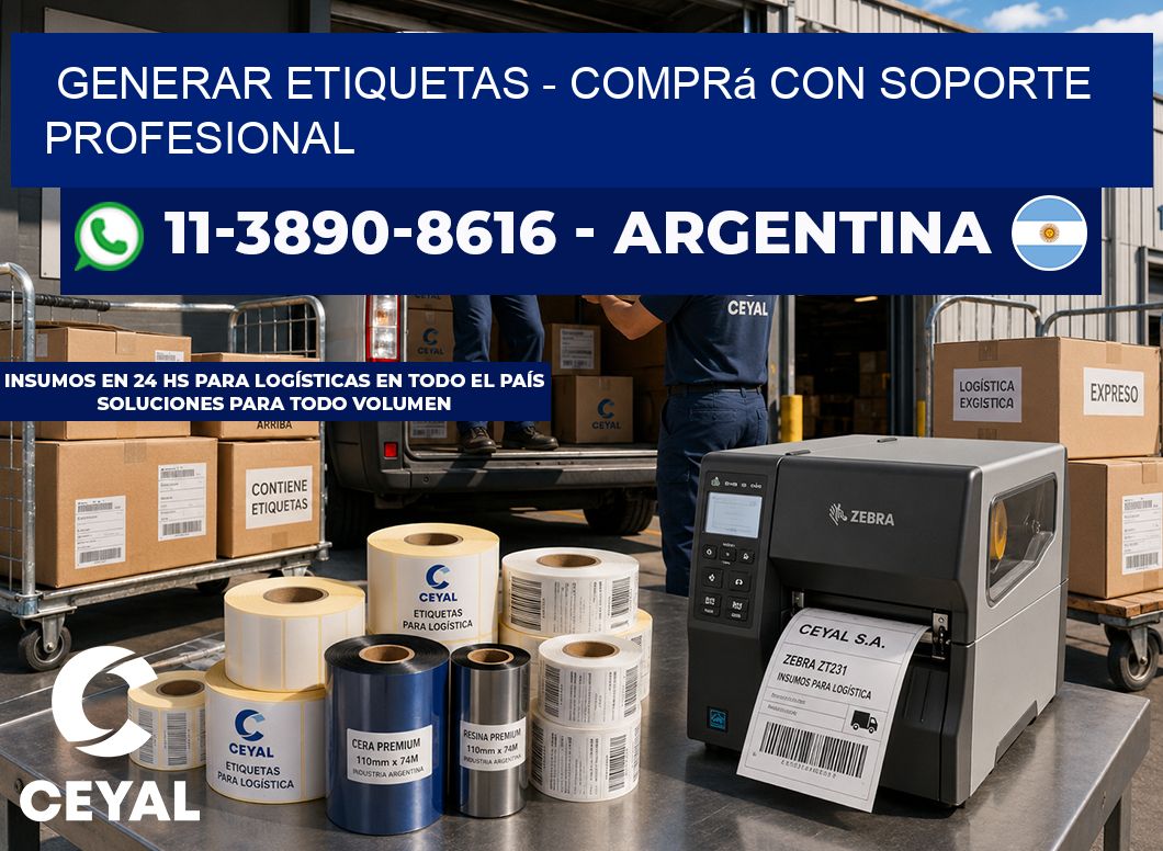 GENERAR ETIQUETAS - Comprá con soporte profesional