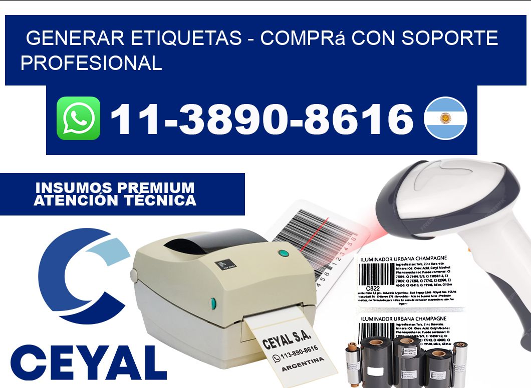 GENERAR ETIQUETAS - Comprá con soporte profesional