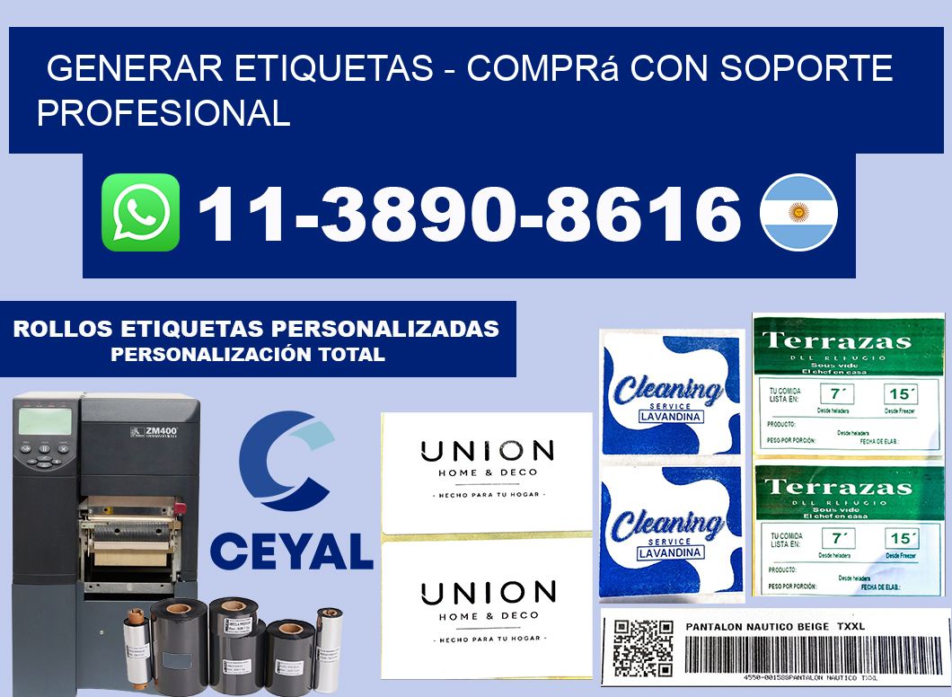GENERAR ETIQUETAS - Comprá con soporte profesional