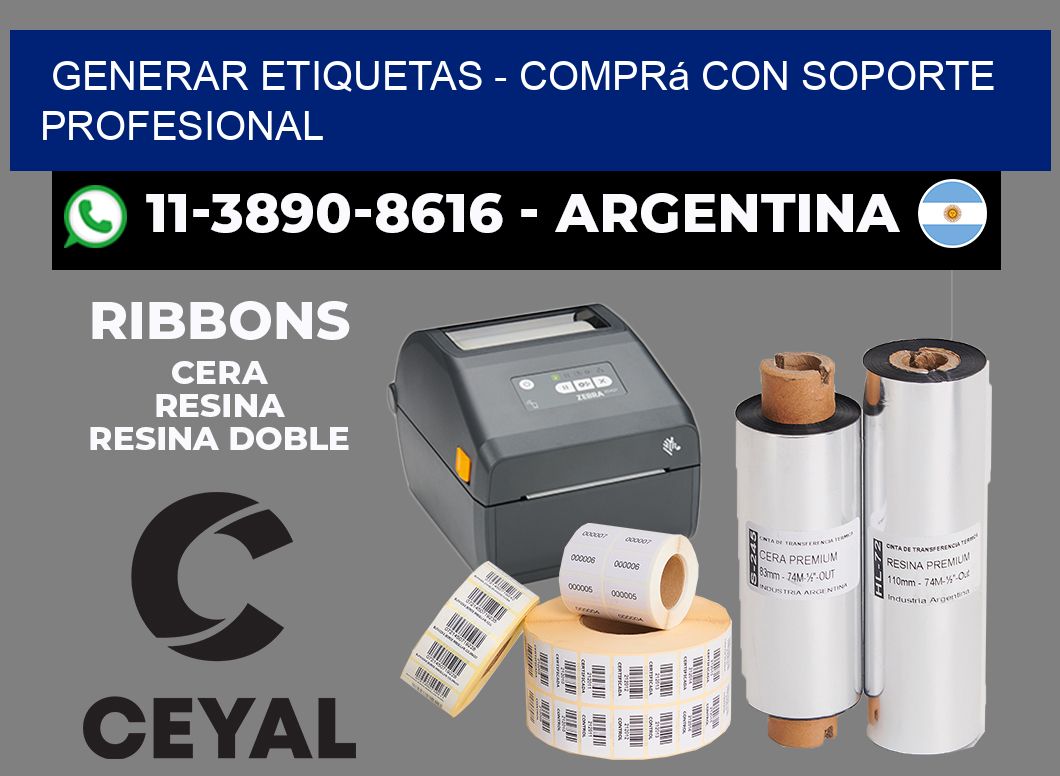 GENERAR ETIQUETAS - Comprá con soporte profesional
