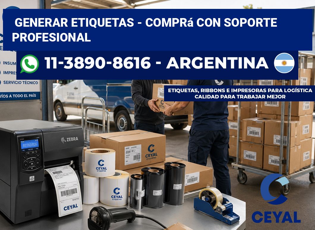 GENERAR ETIQUETAS – Comprá con soporte profesional